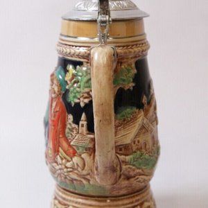 Toyo Beer Stein PLAYS MUSIC WHEN YOU DRINK Glazed Porcelain RETRO Made - $45